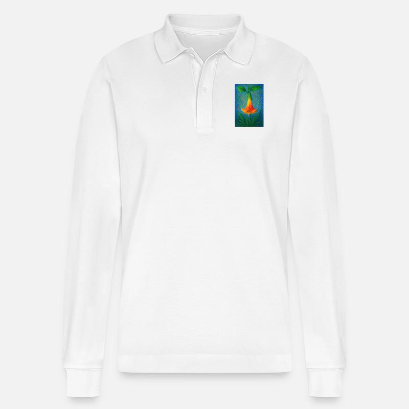 Engelstrompete - Stanley/Stella Unisex Bio-Langarm-Poloshirt Prepster - Weiß