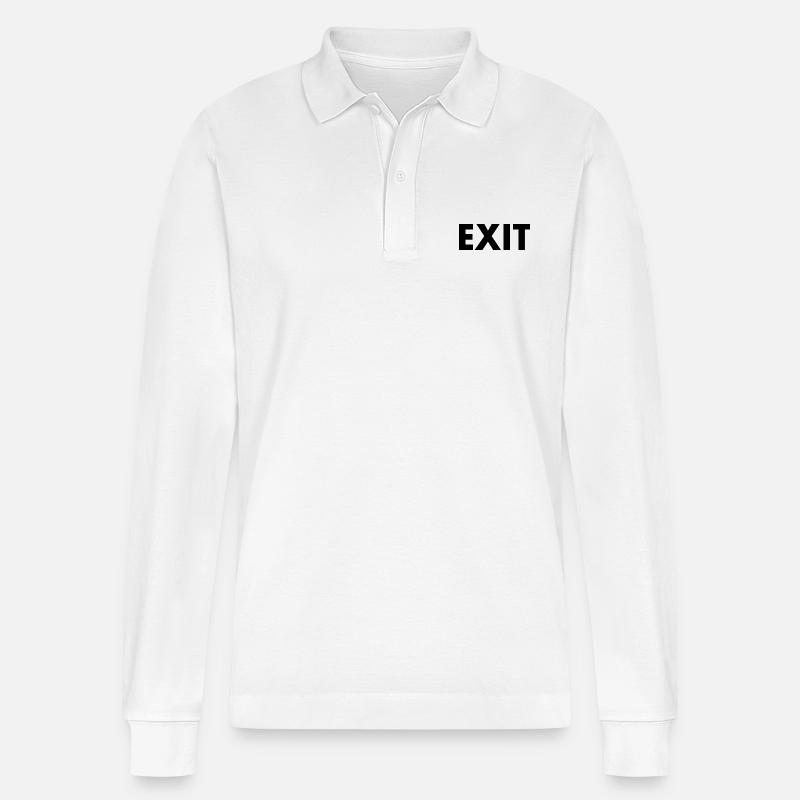 Exit - Stanley/Stella Organic Unisex Long-Sleeved Polo Shirt Prepster - white
