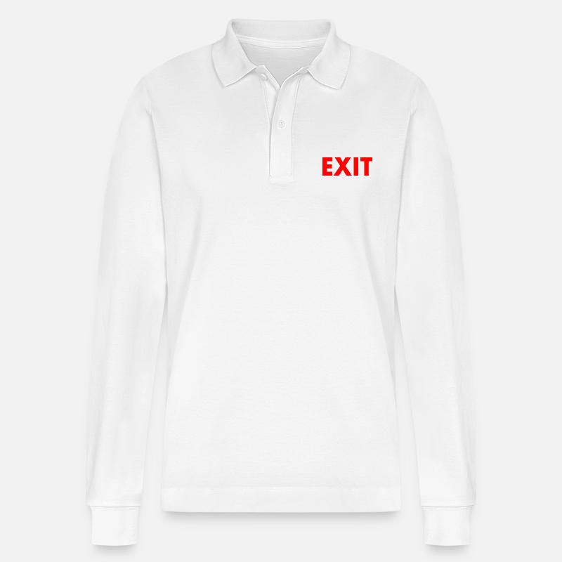 Exit - Stanley/Stella Organic Unisex Long-Sleeved Polo Shirt Prepster - white
