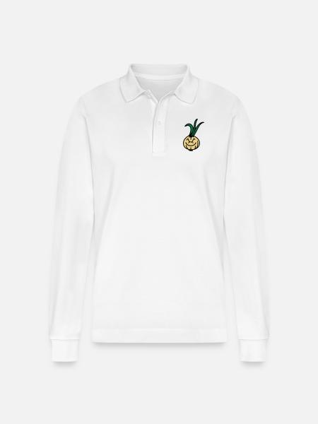 Evil onion 3 - Stanley/Stella Organic Unisex Long-Sleeved Polo Shirt Prepster - white