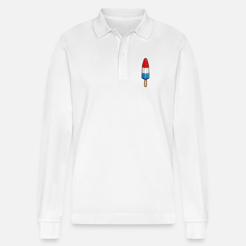 Eis am Stiel - Stanley/Stella Unisex Bio-Langarm-Poloshirt Prepster - Weiß