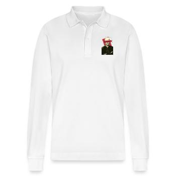 Sailor - Stanley/Stella Organic Unisex Long-Sleeved Polo Shirt Prepster - white - Front - Anna (173cm) & Nico (186cm)