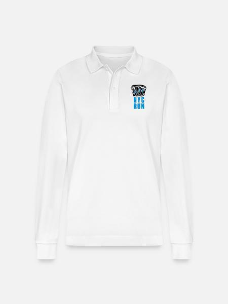 nyc_run - Stanley/Stella Organic Unisex Long-Sleeved Polo Shirt Prepster - white