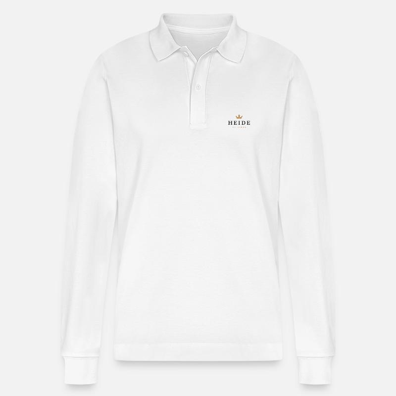 Heide Original Familienlogo - Stanley/Stella Unisex Bio-Langarm-Poloshirt Prepster - Weiß
