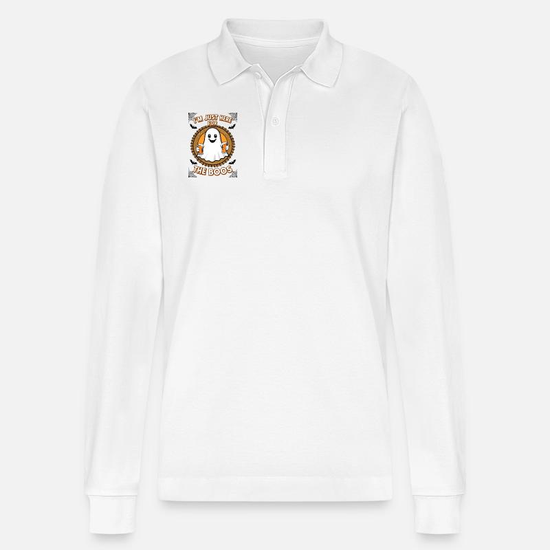Lustige Bier Geist - Stanley/Stella Unisex Bio-Langarm-Poloshirt Prepster - Weiß