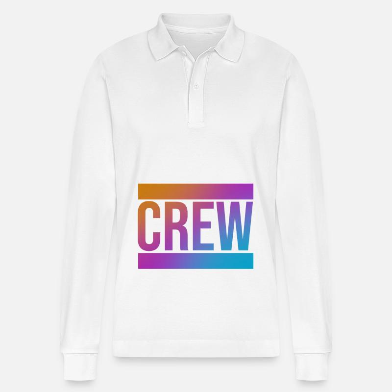 Crew - Stanley/Stella Unisex Bio-Langarm-Poloshirt Prepster - Weiß