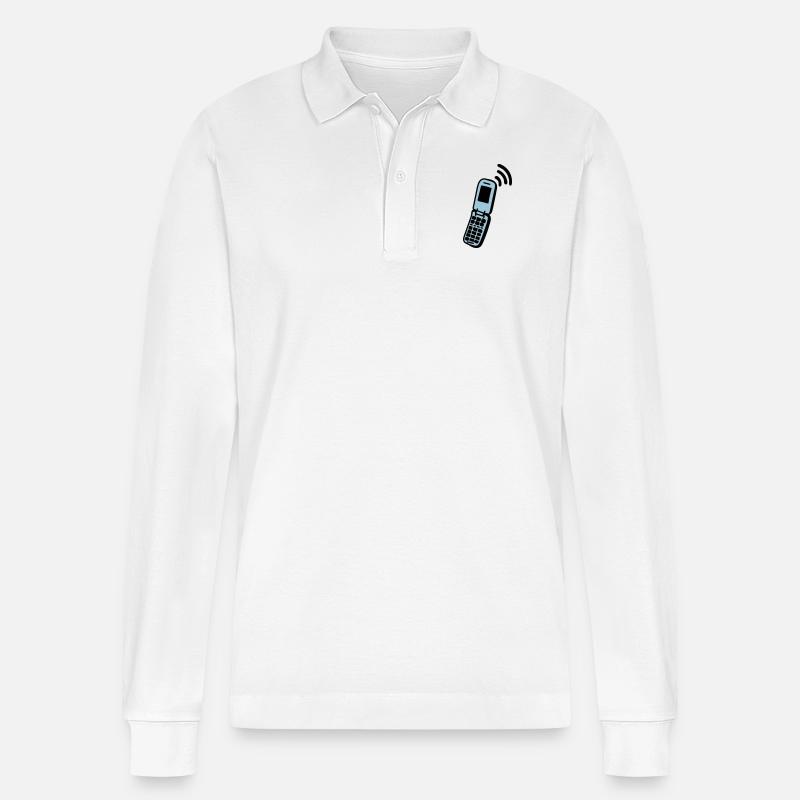 Handy - Stanley/Stella Unisex Bio-Langarm-Poloshirt Prepster - Weiß