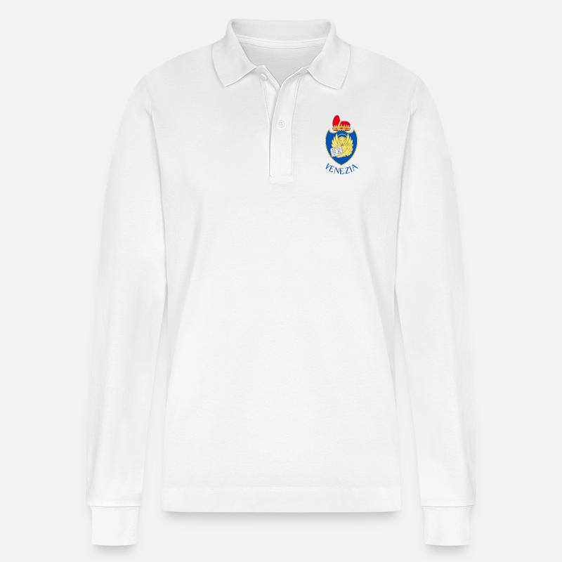 Venezia - Stanley/Stella Unisex Bio-Langarm-Poloshirt Prepster - Weiß
