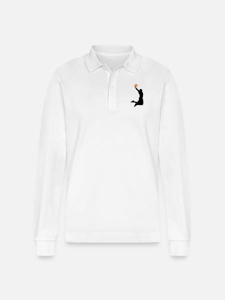 super dunk - Stanley/Stella Organic Unisex Long-Sleeved Polo Shirt Prepster - white