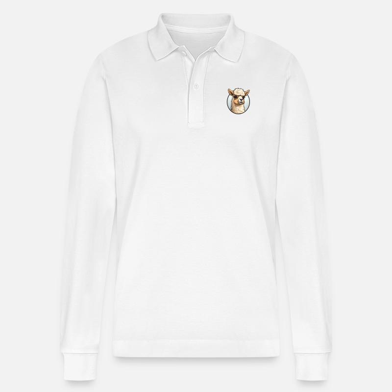 Alpaka - Stanley/Stella Unisex Bio-Langarm-Poloshirt Prepster - Weiß