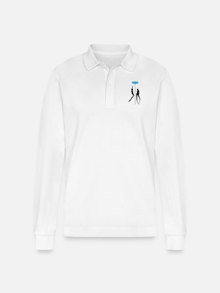 Never Alone II - Stanley/Stella Unisex Bio-Langarm-Poloshirt Prepster - Weiß