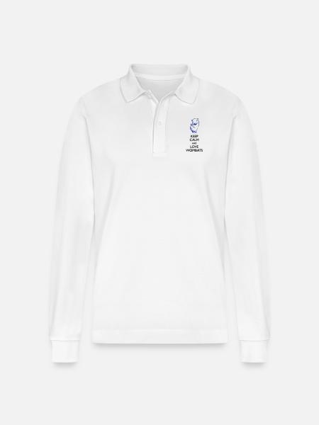 wombats - Stanley/Stella Unisex Bio-Langarm-Poloshirt Prepster - Weiß