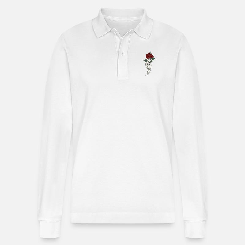 Made in Hell - Stanley/Stella Unisex Bio-Langarm-Poloshirt Prepster - Weiß