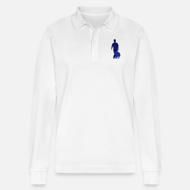 Obedience heelwork - Stanley/Stella Unisex Bio-Langarm-Poloshirt Prepster - Weiß