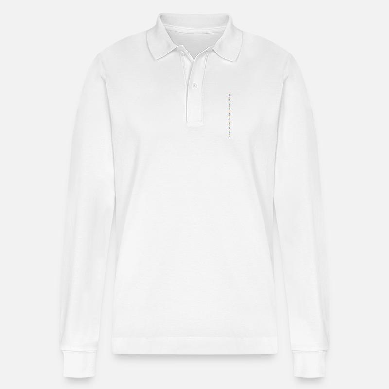 G-String - Stanley/Stella Unisex Bio-Langarm-Poloshirt Prepster - Weiß