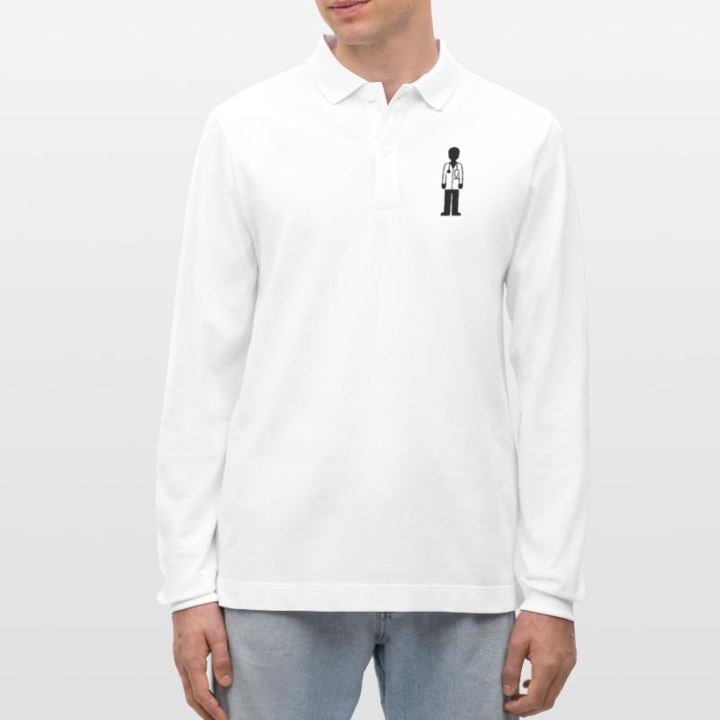 Doktor Arzt Stanley/Stella Unisex Bio-Langarm-Poloshirt Prepster