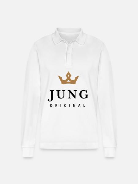 Young - Stanley/Stella Organic Unisex Long-Sleeved Polo Shirt Prepster - white
