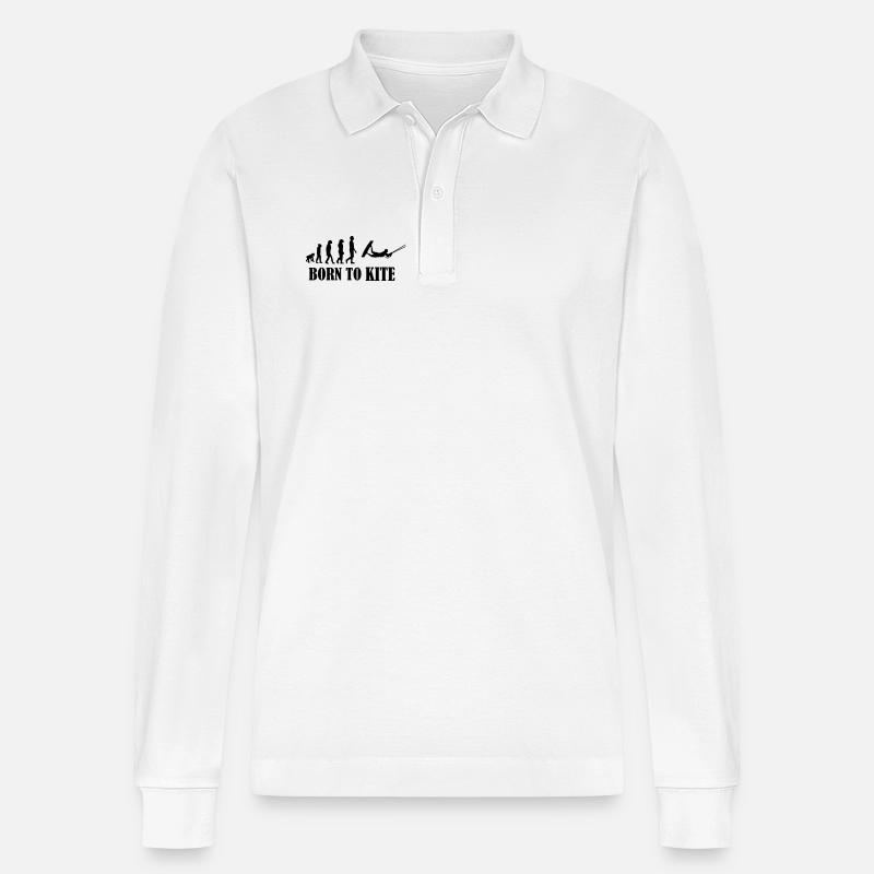 Kiteboard,Kiteboarder,Kite,Kiteboarding,Meer,Board - Stanley/Stella Unisex Bio-Langarm-Poloshirt Prepster - Weiß