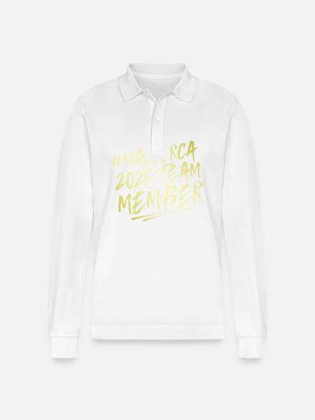 Mallorca 2025 Team - Stanley/Stella Organic Unisex Long-Sleeved Polo Shirt Prepster - white