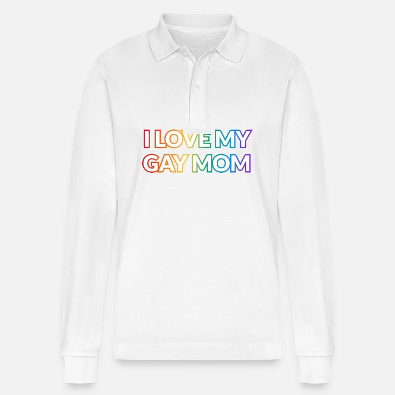 Ich liebe meine schwule Mutter - Stanley/Stella Unisex Bio-Langarm-Poloshirt Prepster - Weiß