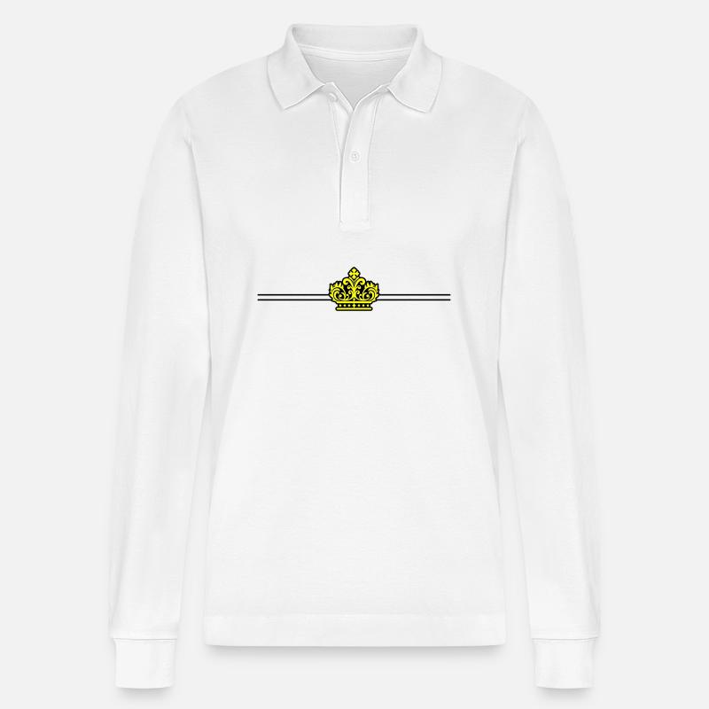 Krone Icon - Stanley/Stella Unisex Bio-Langarm-Poloshirt Prepster - Weiß