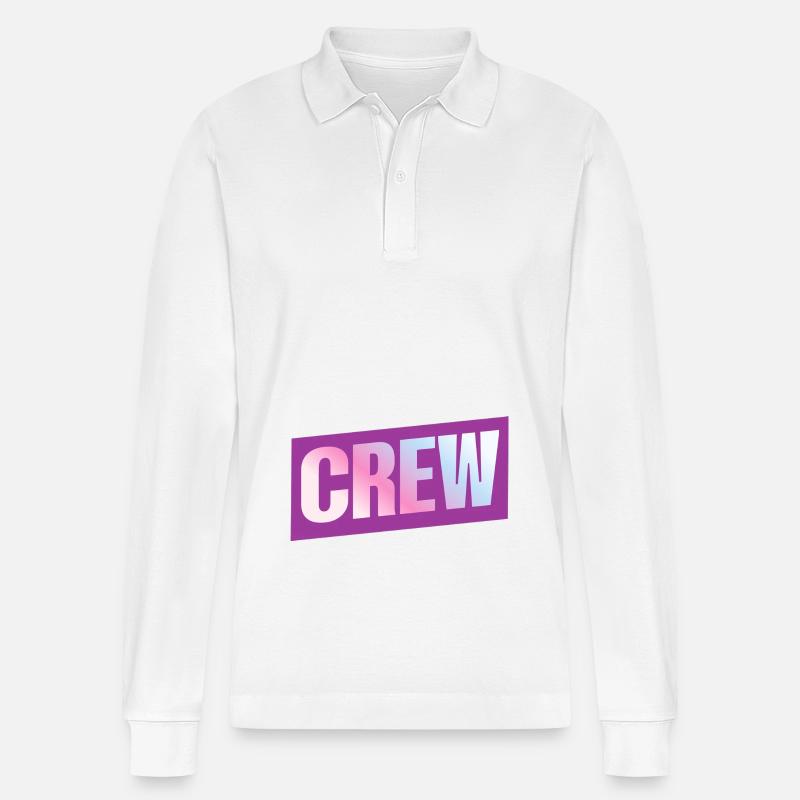 Crew - Stanley/Stella Unisex Bio-Langarm-Poloshirt Prepster - Weiß