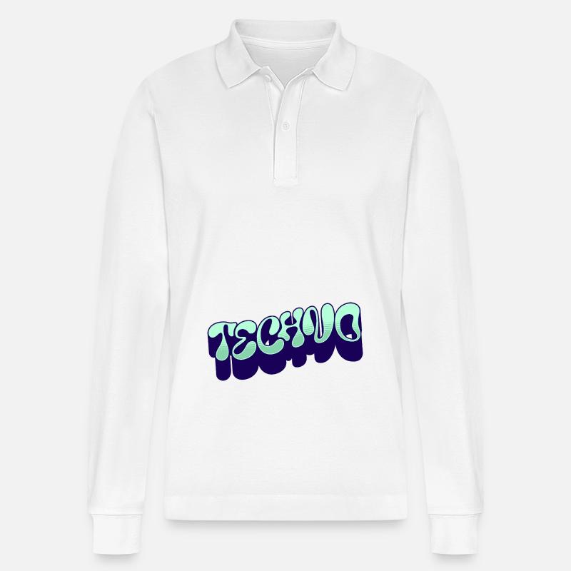Techno - Stanley/Stella Unisex Bio-Langarm-Poloshirt Prepster - Weiß