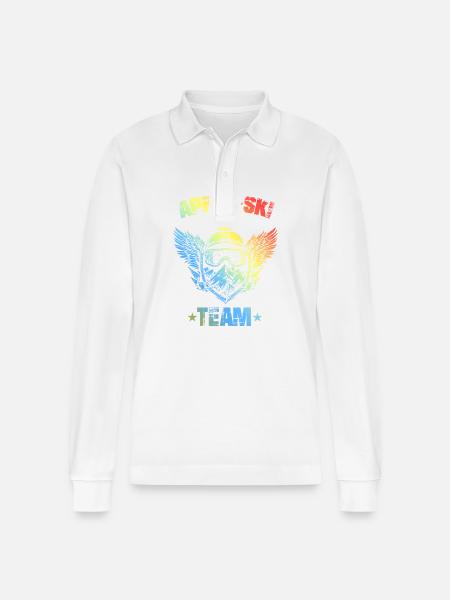 Après Ski Team Bunt - Stanley/Stella Organic Unisex Long-Sleeved Polo Shirt Prepster - white