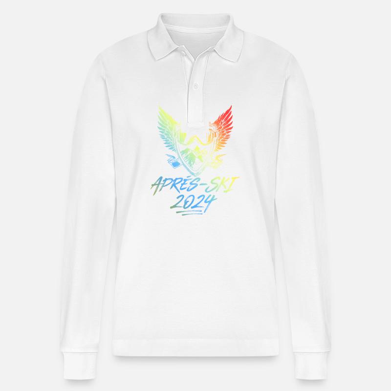 Apres Ski Bunt 2024 - Stanley/Stella Unisex Bio-Langarm-Poloshirt Prepster - Weiß