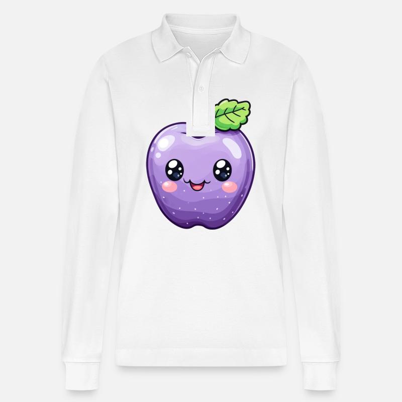 Apfel Kinder Sujet - Stanley/Stella Unisex Bio-Langarm-Poloshirt Prepster - Weiß