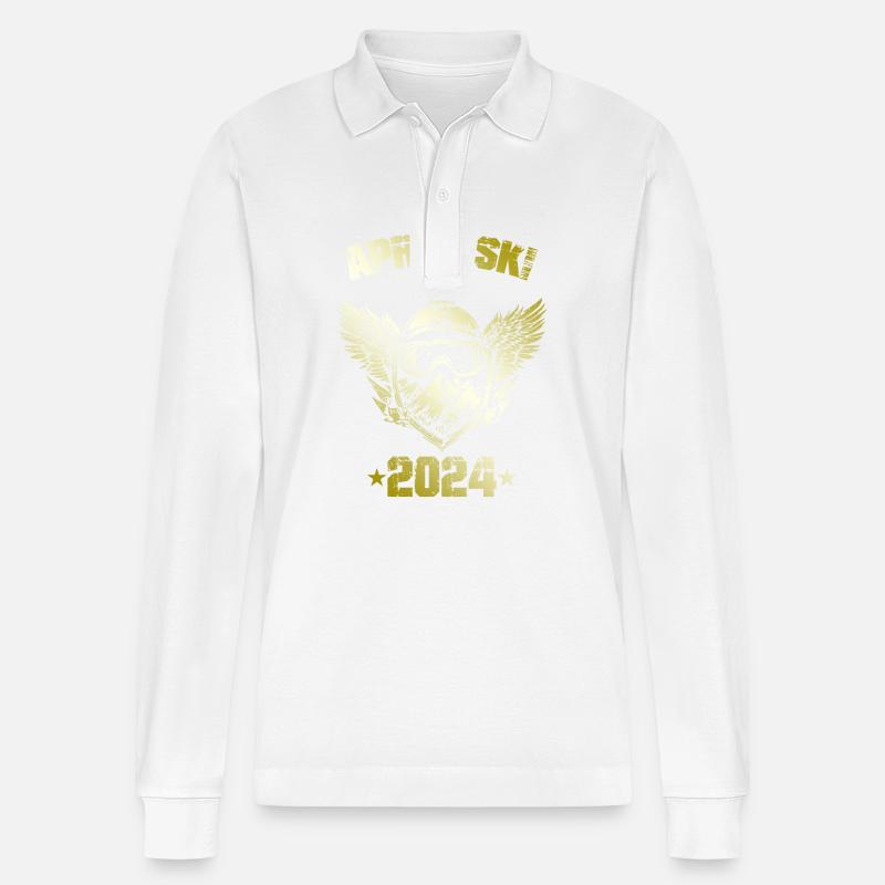 Apres Ski 2024 - Stanley/Stella Unisex Bio-Langarm-Poloshirt Prepster - Weiß
