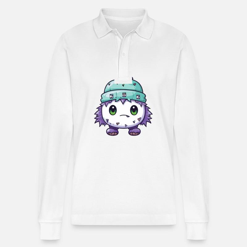 Winter Eskimo Baby Comic - Stanley/Stella Unisex Bio-Langarm-Poloshirt Prepster - Weiß