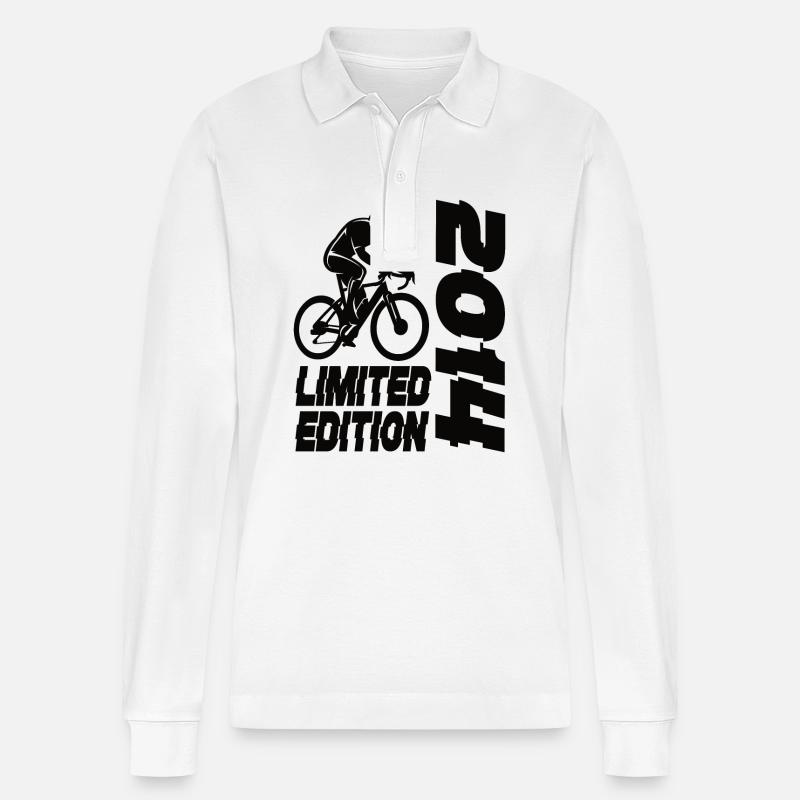 Vélo en édition limitée 2014 - Polo à manches longues bio PREPSTER Stanley/Stella Unisexe - blanc