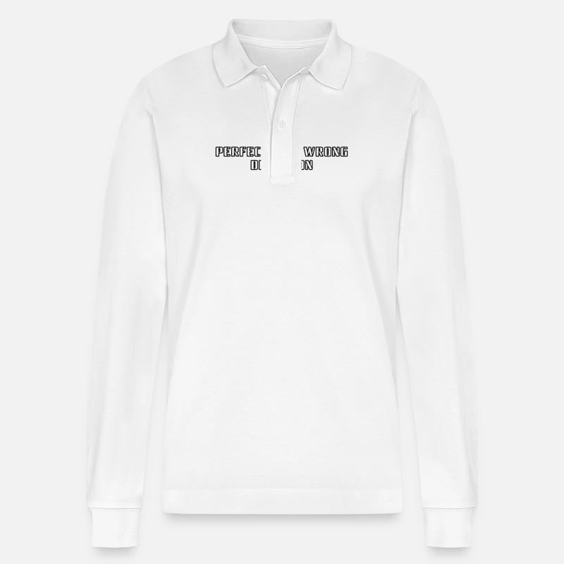 Bowling - Perfect aim, wrong direction - Stanley/Stella Unisex Bio-Langarm-Poloshirt Prepster - Weiß