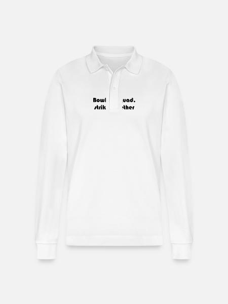 Bowling - Bowling squad, strike together - Stanley/Stella Organic Unisex Long-Sleeved Polo Shirt Prepster - white