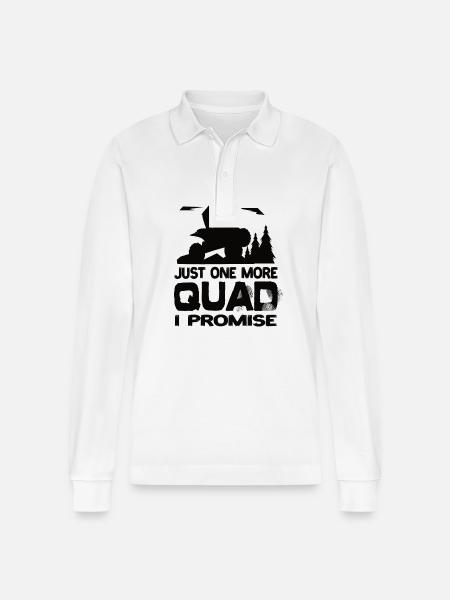 Jeszcze tylko jeden quad, obiecuję quady quad atv - Ekologiczna koszulka polo z długim rękawem typu unisex Stanley/Stella Prepster - biały