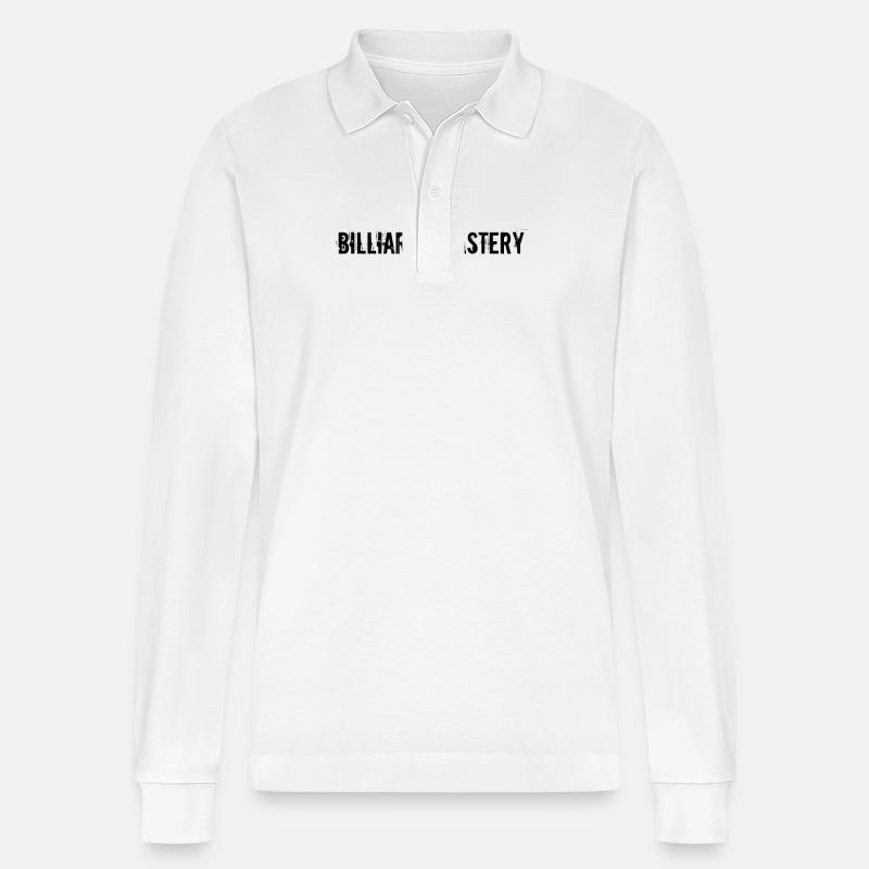 Billard - Billiards Mastery - Stanley/Stella Unisex Bio-Langarm-Poloshirt Prepster - Weiß