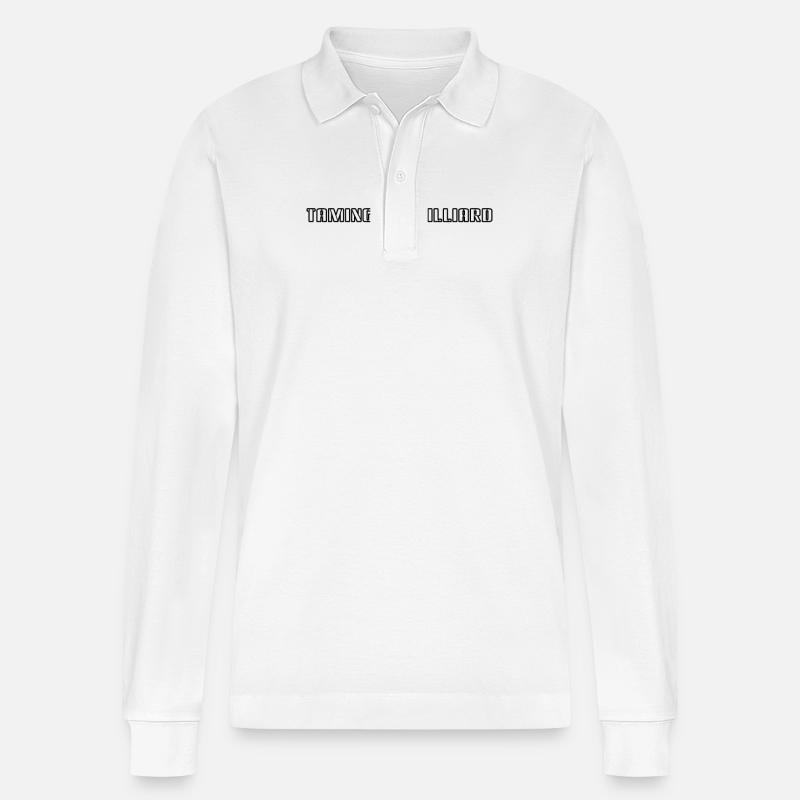 Billard - Taming the Billiard Beast - Stanley/Stella Unisex Bio-Langarm-Poloshirt Prepster - Weiß