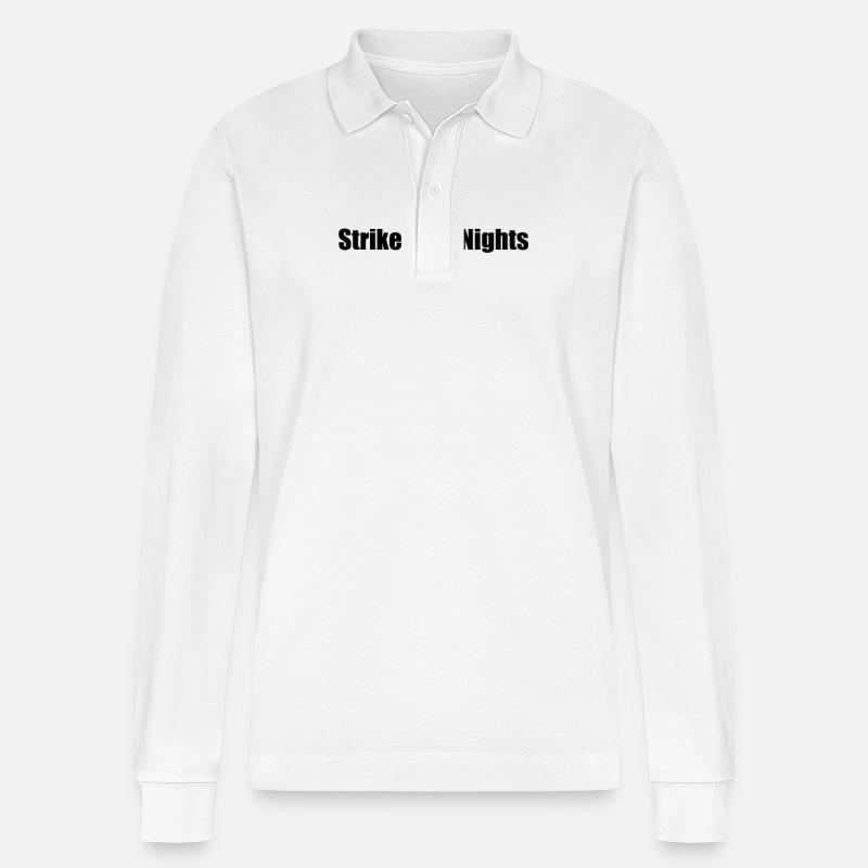 Bowling - Strike-less Nights - Stanley/Stella Unisex Bio-Langarm-Poloshirt Prepster - Weiß