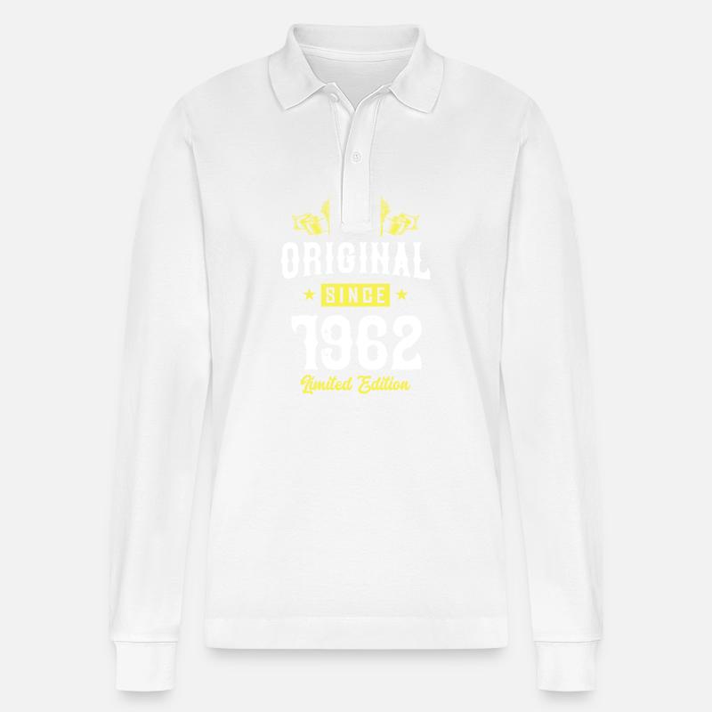 1962 Édition limitée - Polo à manches longues bio PREPSTER Stanley/Stella Unisexe - blanc