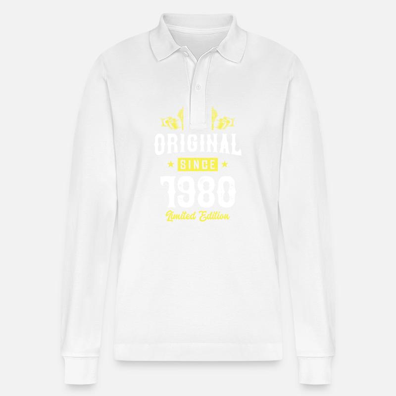 1980 Édition limitée - Polo à manches longues bio PREPSTER Stanley/Stella Unisexe - blanc