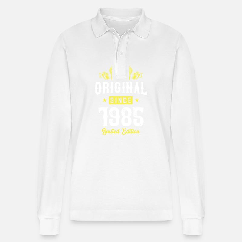 1985 Édition limitée - Polo à manches longues bio PREPSTER Stanley/Stella Unisexe - blanc