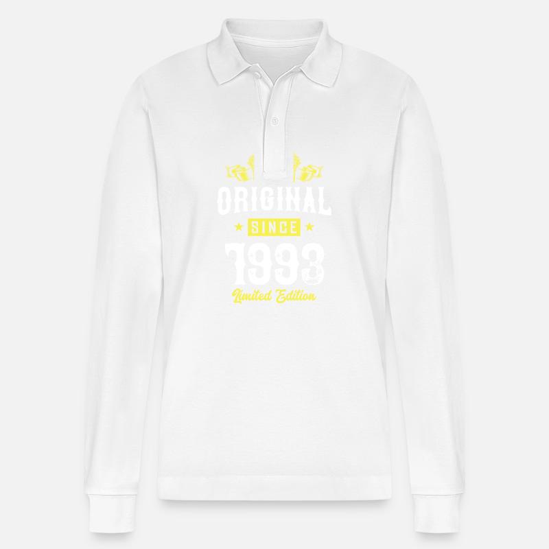 1993 Édition limitée - Polo à manches longues bio PREPSTER Stanley/Stella Unisexe - blanc