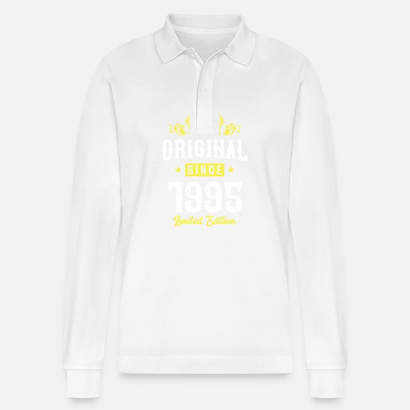 1995 Édition limitée - Polo à manches longues bio PREPSTER Stanley/Stella Unisexe - blanc