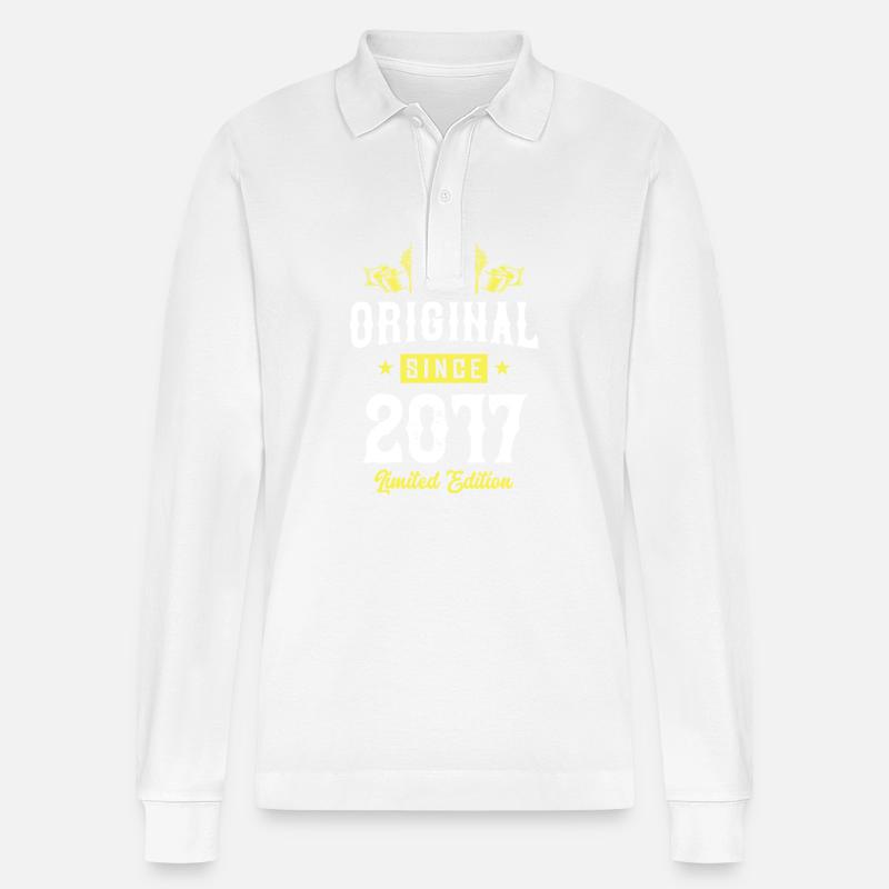 Édition limitée 2017 - Polo à manches longues bio PREPSTER Stanley/Stella Unisexe - blanc