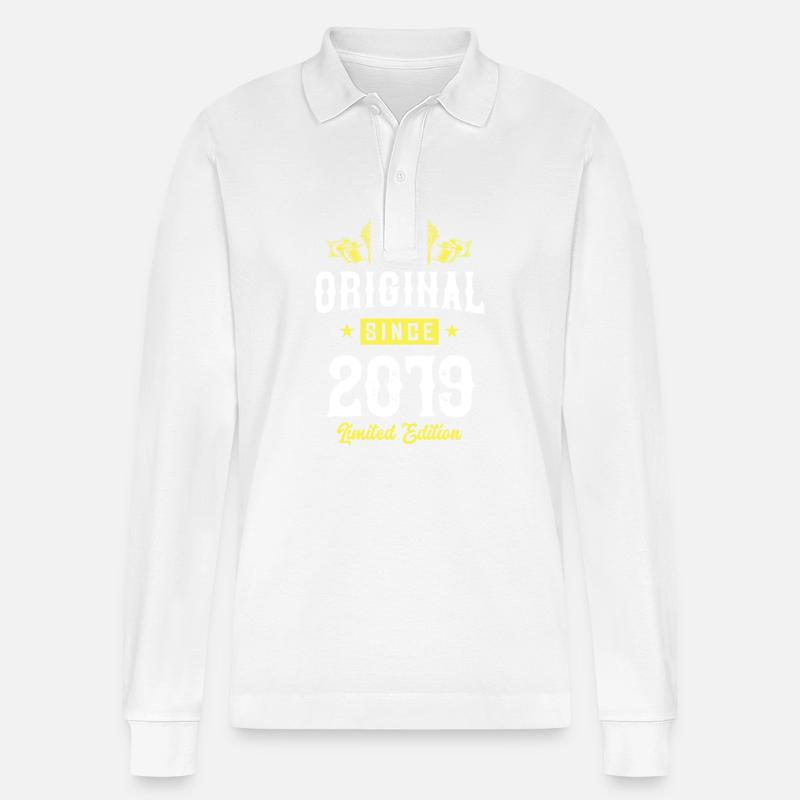 Édition limitée 2019 - Polo à manches longues bio PREPSTER Stanley/Stella Unisexe - blanc