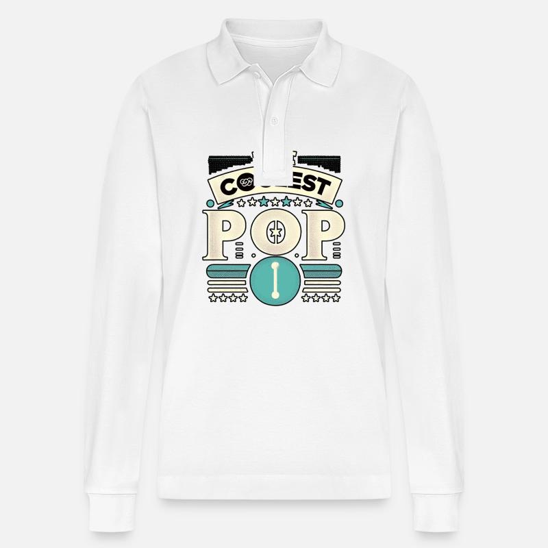 The Coolest Pop 8 - Stanley/Stella Unisex Bio-Langarm-Poloshirt Prepster - Weiß