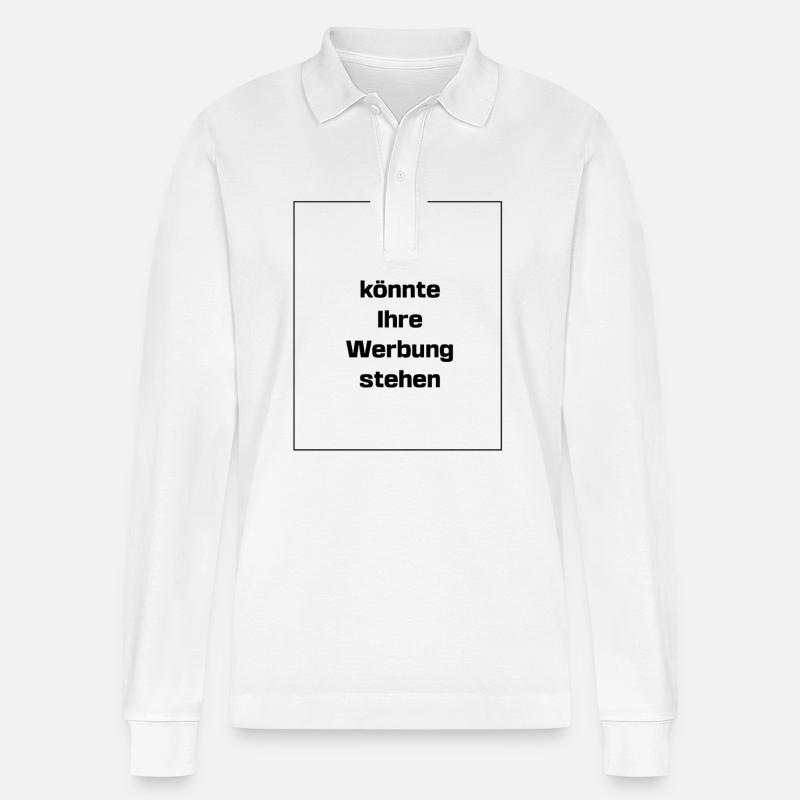 Hier könnte Ihre Werbung stehen! - Stanley/Stella Unisex Bio-Langarm-Poloshirt Prepster - Weiß