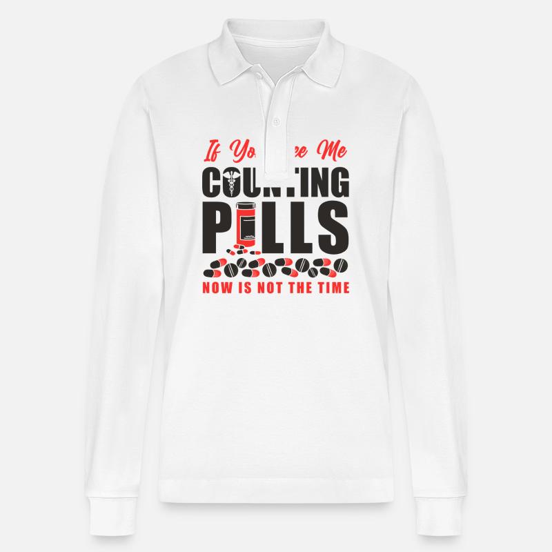 Pharmacy Tech Technician - Stanley/Stella Unisex Bio-Langarm-Poloshirt Prepster - Weiß