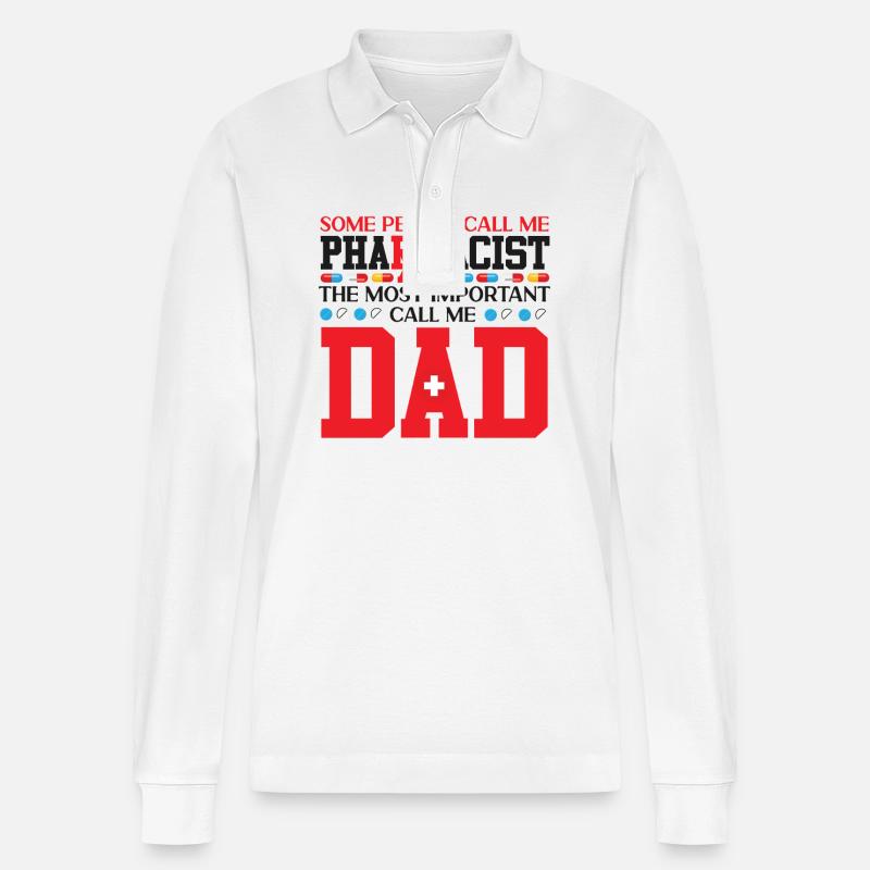 Pharmacy Tech Technician - Stanley/Stella Unisex Bio-Langarm-Poloshirt Prepster - Weiß